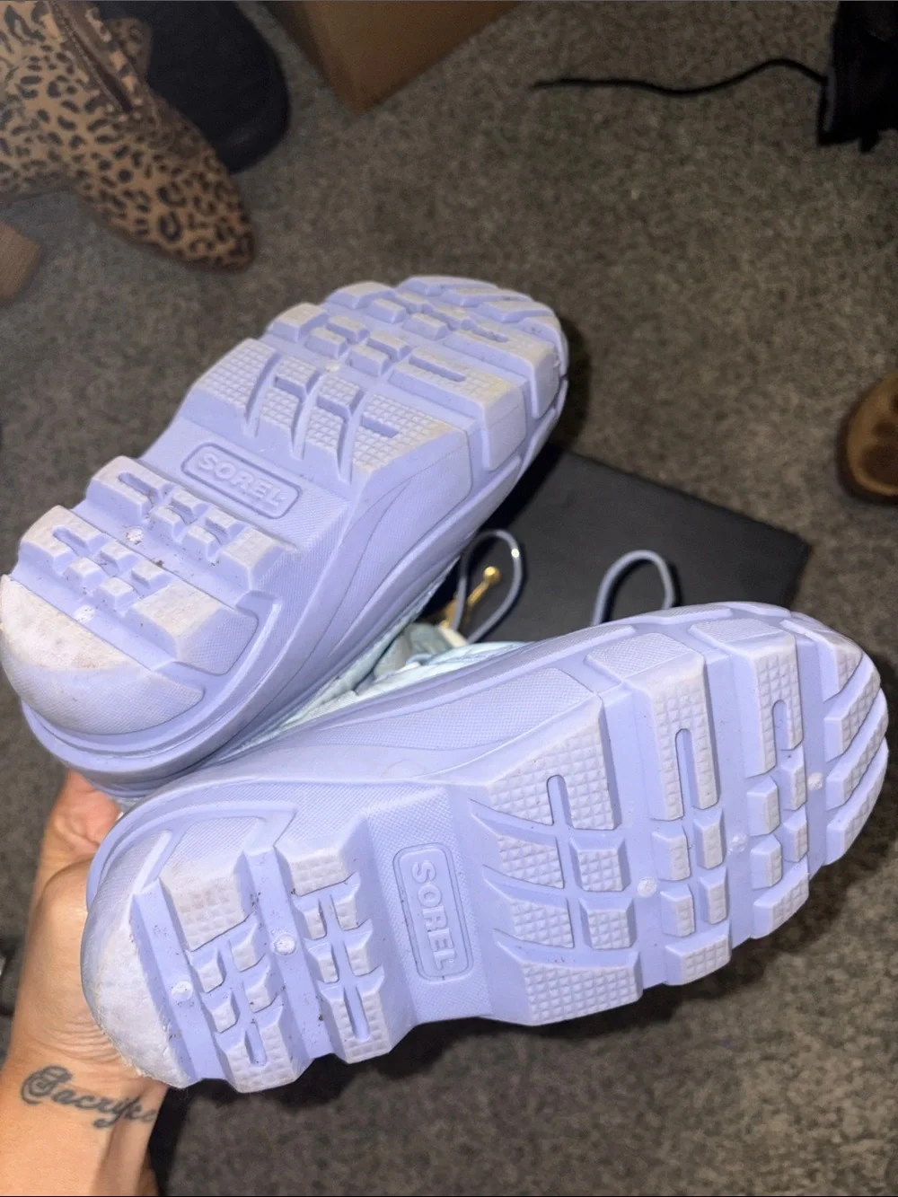 Sorel Kids' Light Blue and Lavender Elsa Snow Boots